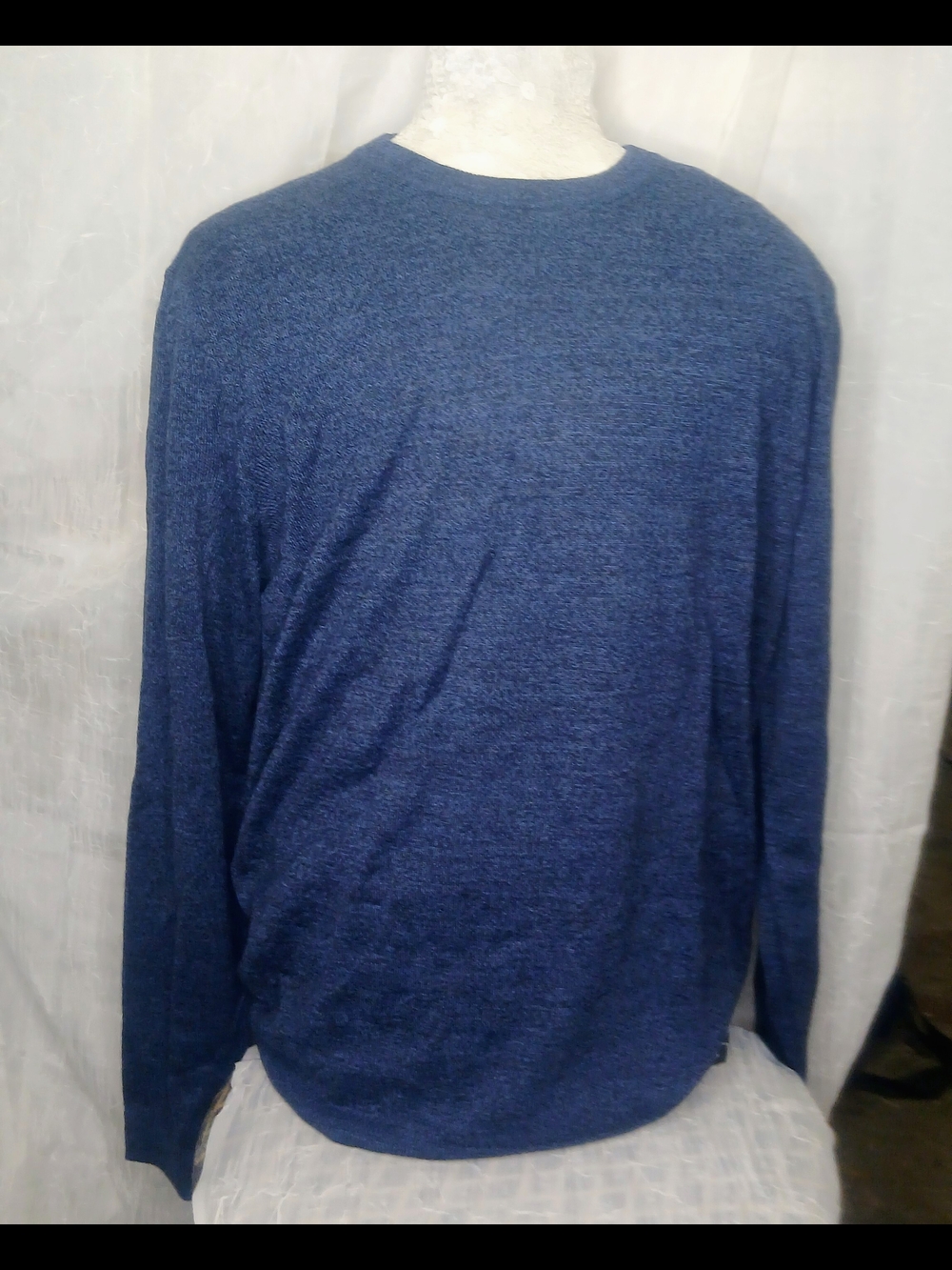 Apt. 9 Men's Blue Crewneck Cardigan Sweater